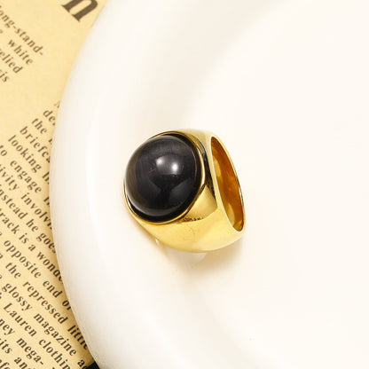 Statement Edelsteen Ring - Lioraza - Kattenoog Kristal - Verstelbare Mode Sieraden