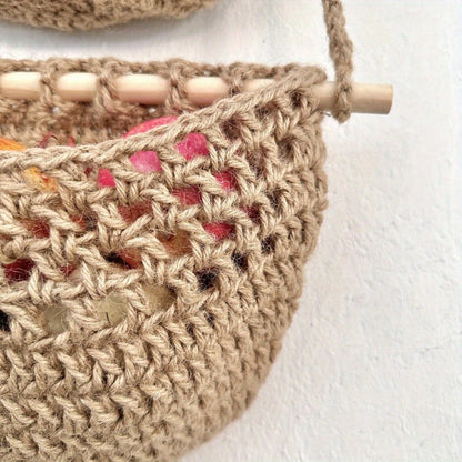 Hanging Mand - OrganizeMax - Handgeweven Jute - Keukenopslag