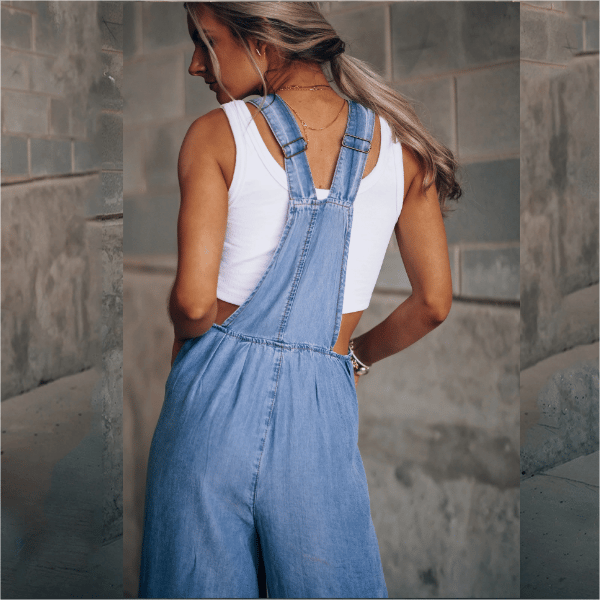 Zomer Tuinbroek - StyleFit - Wijde Pijpen - Hoge Taille