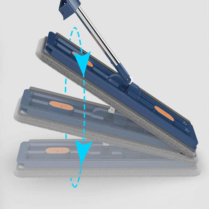 Vloermop - CleanEase - 360° Rotatie - Microvezel Pads