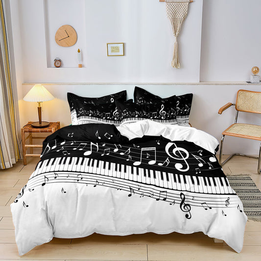 Dekbedovertrekset - MelodyLuxe - Muzikaal Design - Zacht Katoen Comfort