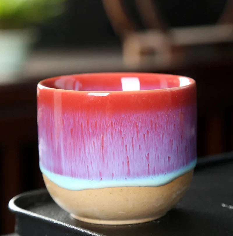 Theekop - ColorGlow - Keramisch Design - Elegant met Verf Druppels