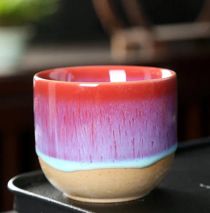 Theekop - ColorGlow - Keramisch Design - Elegant met Verf Druppels