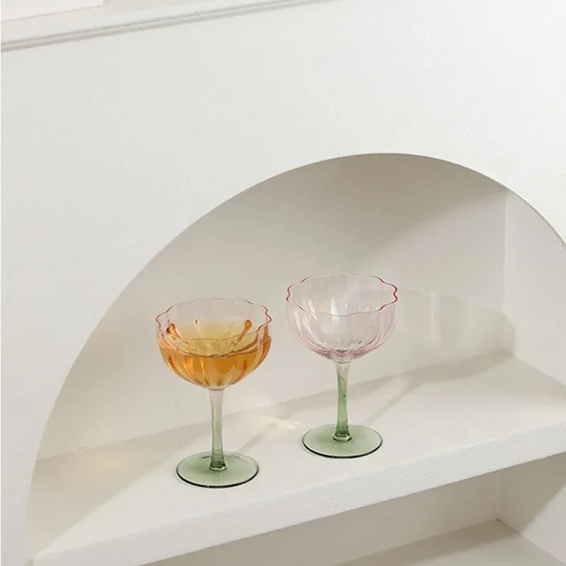 Coupe Set - Crystaluxe - Elegante Glaswerk - Set van Twee