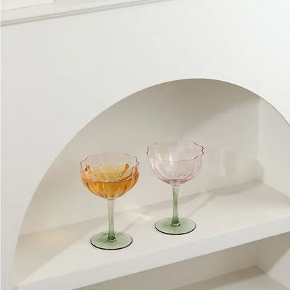 Coupe Set - Crystaluxe - Elegante Glaswerk - Set van Twee