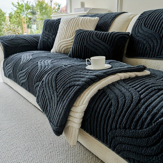 Bankhoes - LuxeFit - Pluche Materiaal - Antislip Design