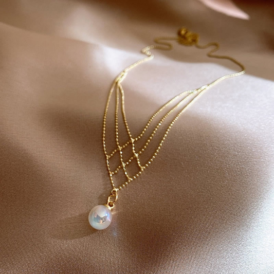 Parel Statement Ketting – Elvaria – Handgemaakt Geweven Design – Elegante Sieraad Cadeau