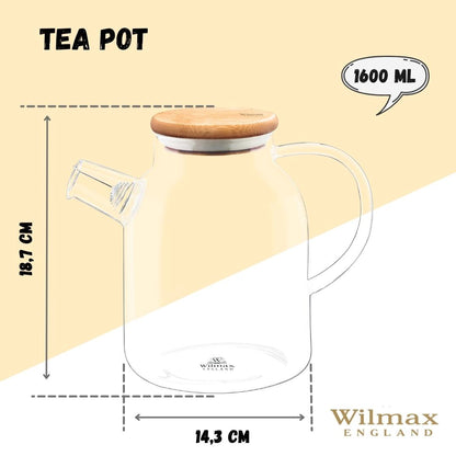 Glazen Theepot - ThermoBrew - Schokbestendig Design - Hittebestendig