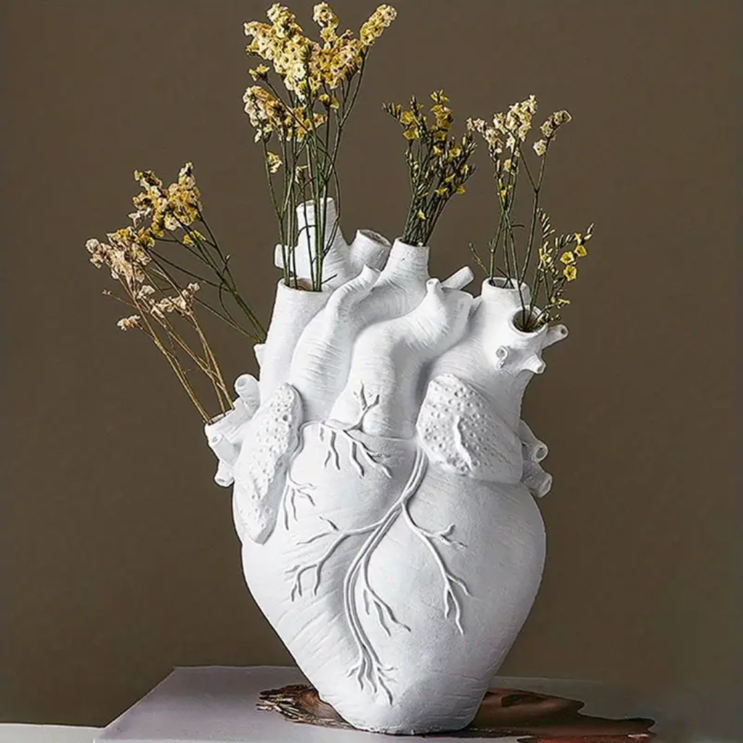 Hartvormige Vaas - BloomCore - Romantische Decoratie - Kleurrijk Keramisch Ontwerp