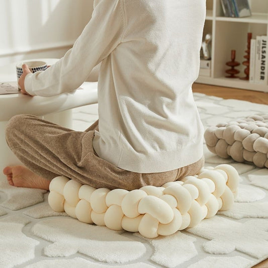 Kussen - CozyKnot - Gevlochten Design - Zacht Pluche