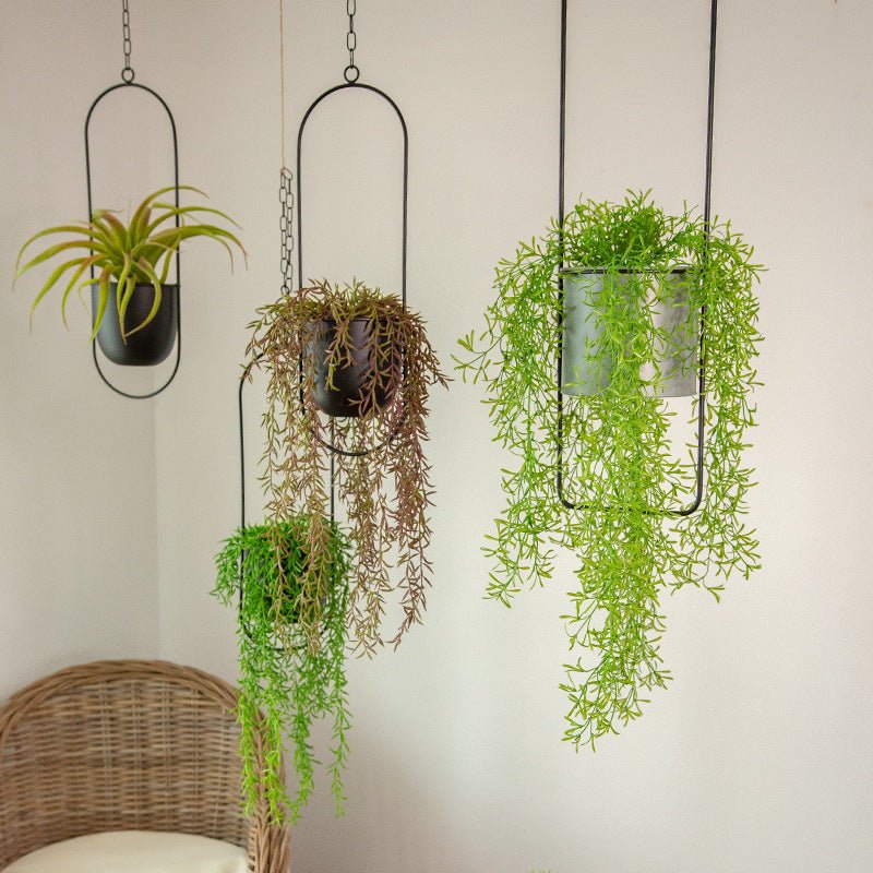 Hangende Bloempot - DecoBloom - Metalen Ketting - Elegante Uitstraling