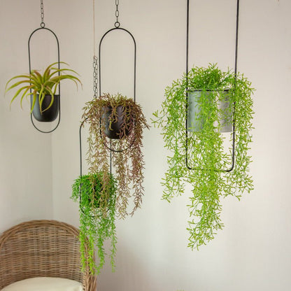 Hangende Bloempot - DecoBloom - Metalen Ketting - Elegante Uitstraling