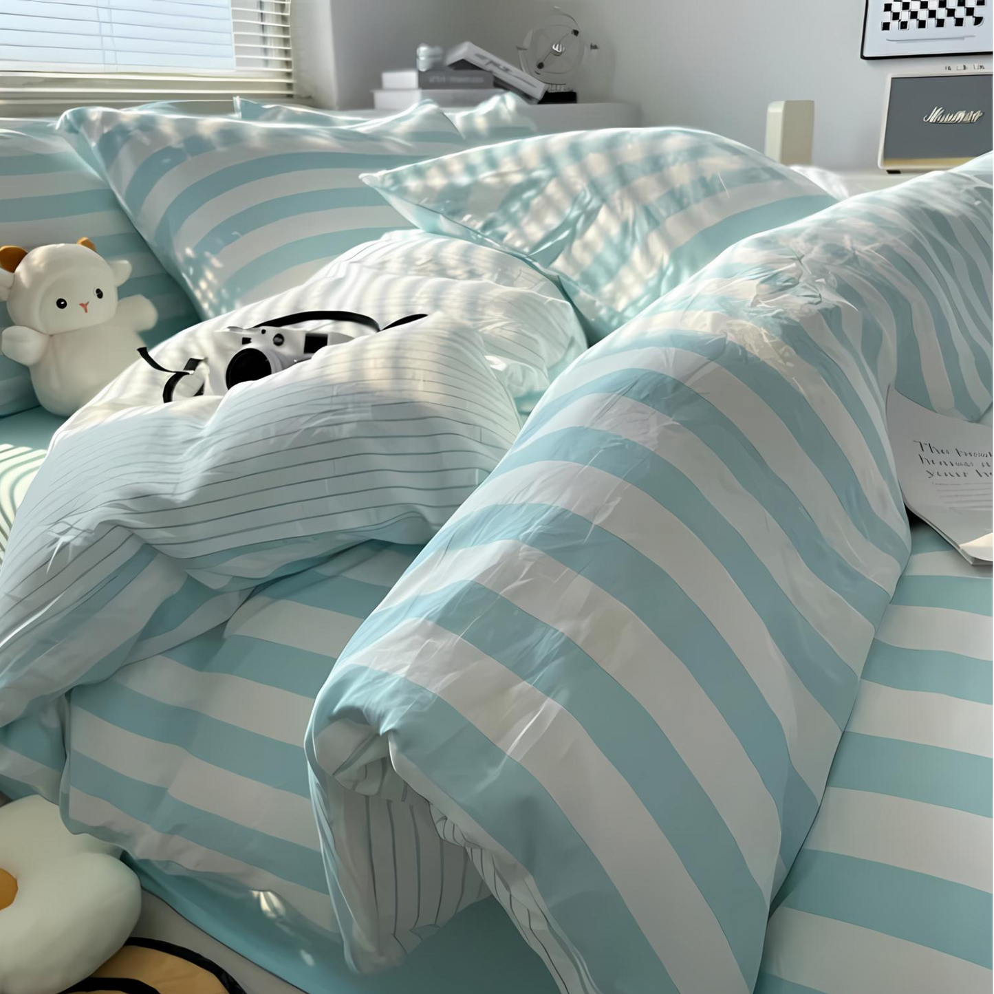 Beddengoed Set - CozyNest - Gestreept Design - Zachte Comfort