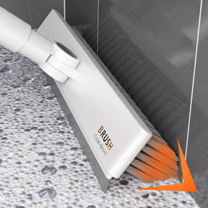 2-in-1 Badkamerborstel - CleanPro - Siliconen Schraper - Lange Handgreep Trekker