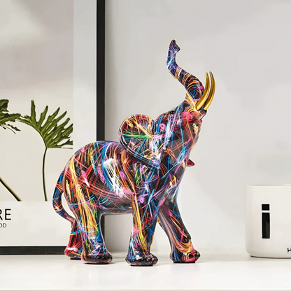 Olifant Beeld - MajestiArt - Artistieke Sculptuur - Woondecoratie