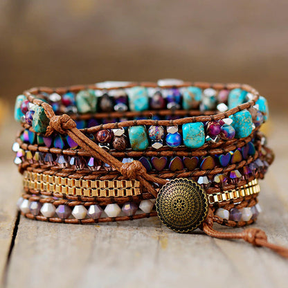 Horlogeband - GemStone - Geweven Design - Duurzaam Leder
