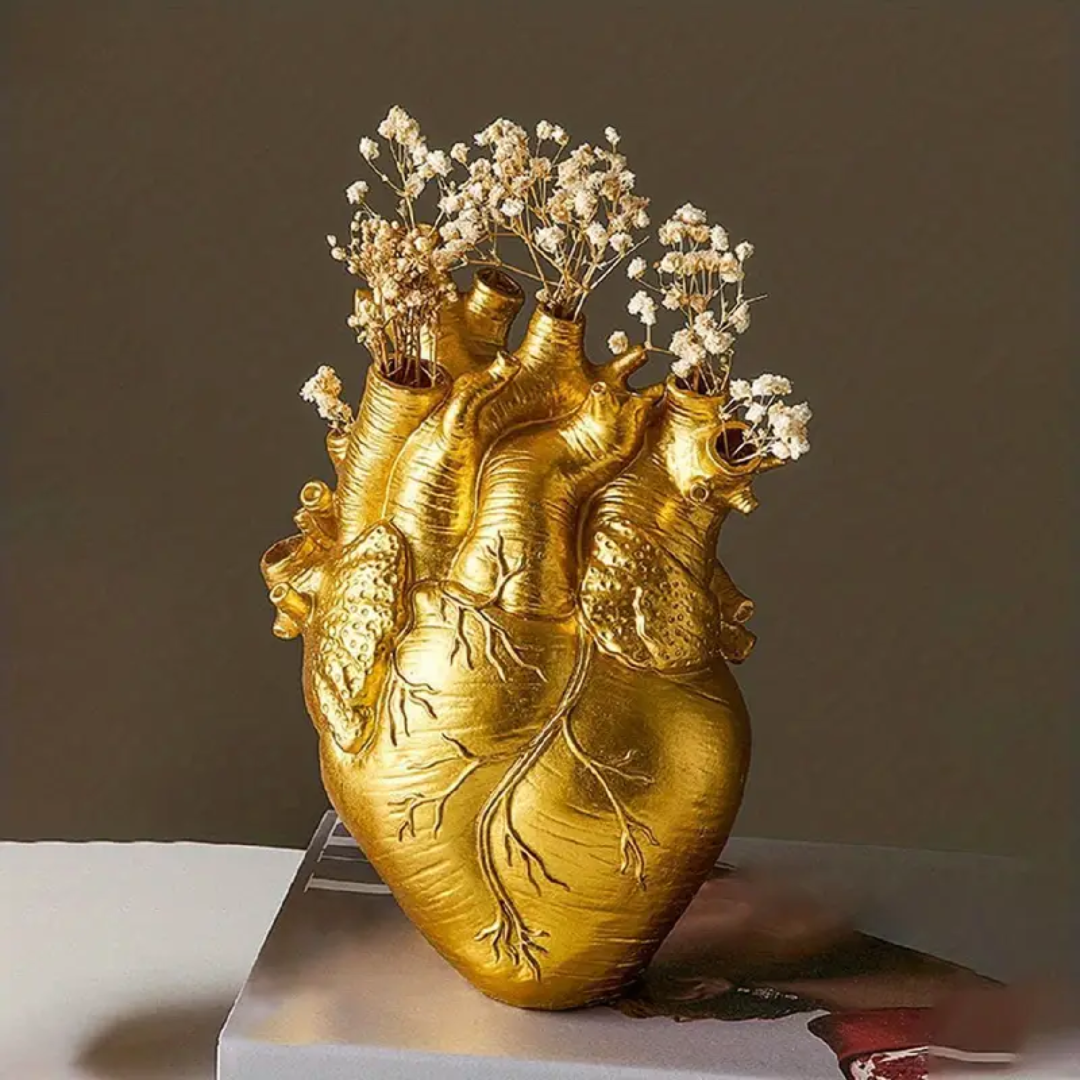 Hartvormige Vaas - BloomCore - Romantische Decoratie - Kleurrijk Keramisch Ontwerp