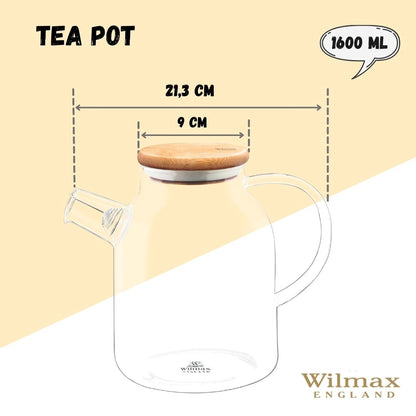 Glazen Theepot - ThermoBrew - Schokbestendig Design - Hittebestendig