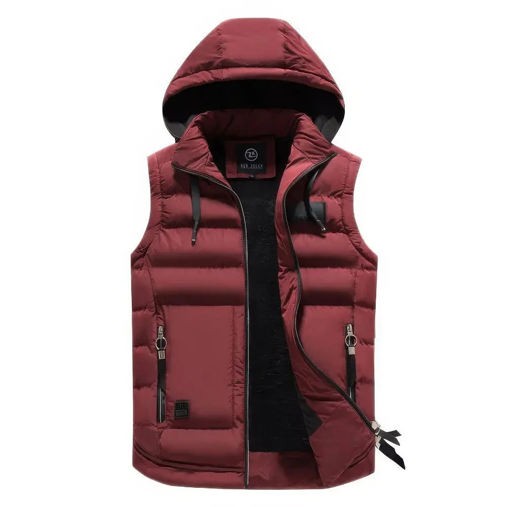 Mouwloos Jack - HeatWave - Afneembare Muts - Winter Vest