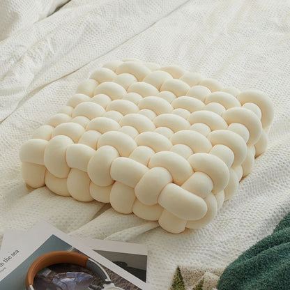 Kussen - CozyKnot - Gevlochten Design - Zacht Pluche