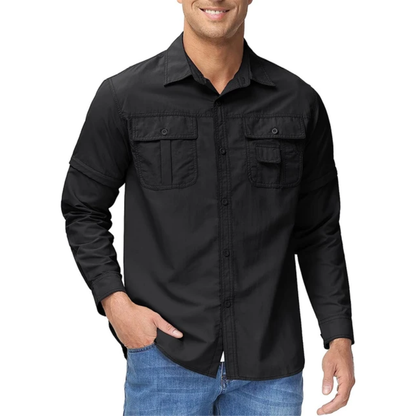 Shirt - OutdoorGear - Ritsmouwen - Comfortabele Pasvorm