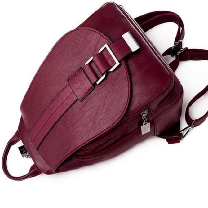 Anti-diefstal Rucksack - SecurePack - Leren Design - Dames Mode