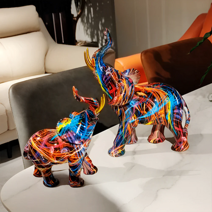 Olifant Beeld - MajestiArt - Artistieke Sculptuur - Woondecoratie