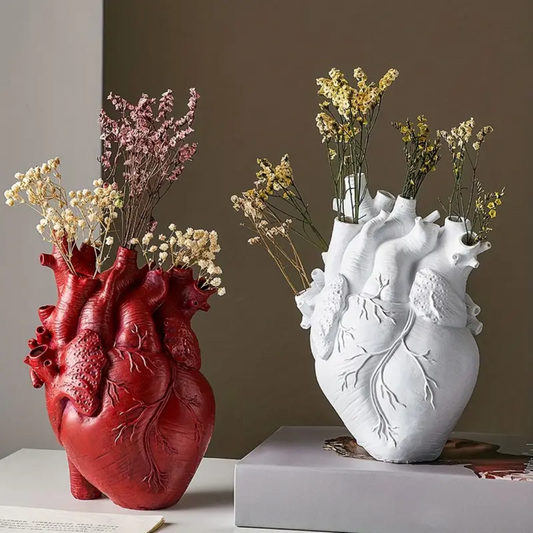 Hartvormige Vaas - BloomCore - Romantische Decoratie - Kleurrijk Keramisch Ontwerp