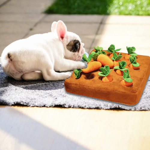 Kauwspeelgoed - PlayPet - Pluche Wortel - Snuffel Plezier