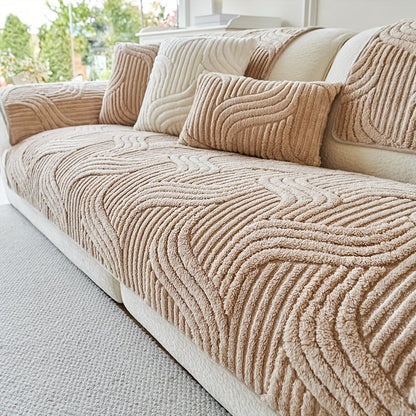 Bankhoes - LuxeFit - Pluche Materiaal - Antislip Design