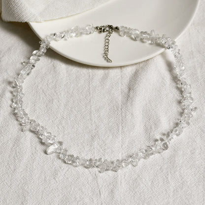 Kristallen Hanger Ketting - Virelle - Gepolijste Edelsteen Bedel - Elegante Dames Sieraden