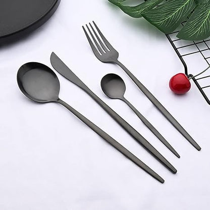 Bestekset - Elegance - Premium Kwaliteit - Houten Handvatten
