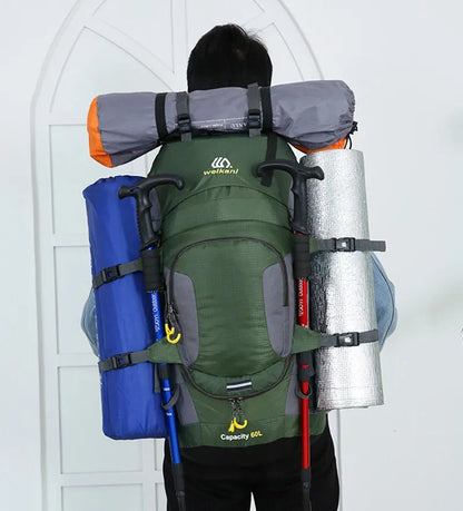 Waterdichte Rugzak - TrekPro - 60L Capaciteit - Ideaal voor Buitenavonturen