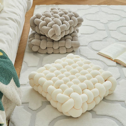 Kussen - CozyKnot - Gevlochten Design - Zacht Pluche