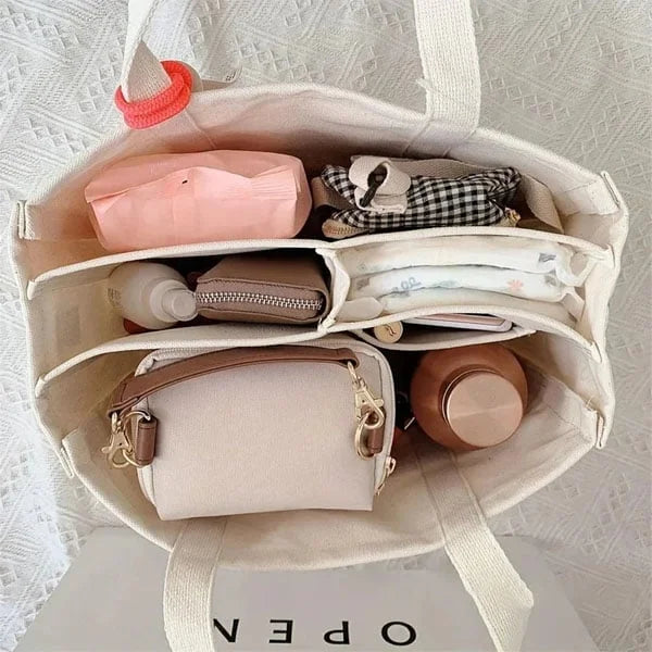 Canvas Tas - TrendTote - Multi-Pocket Design - Verstelbare Strap