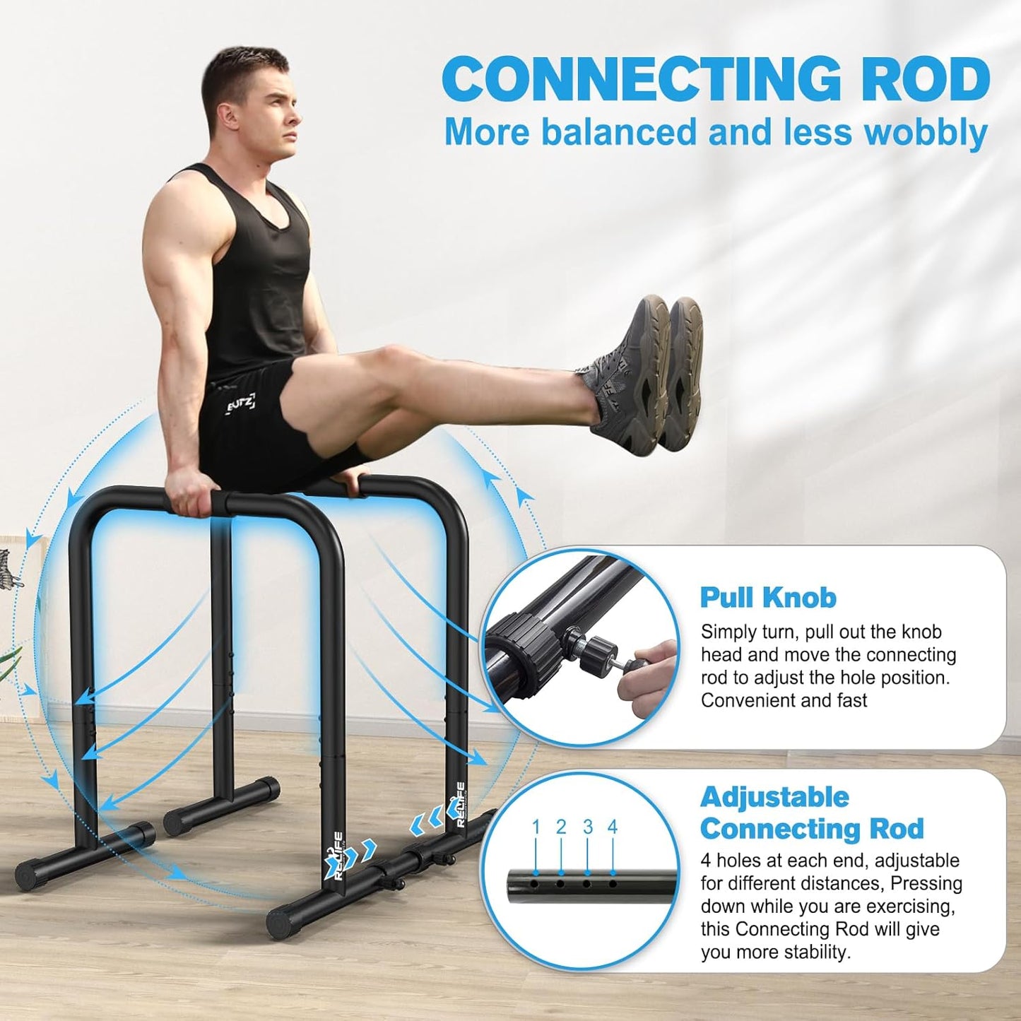 Dipstation - FlexFit - Stevig ontwerp - Push-Up Stand