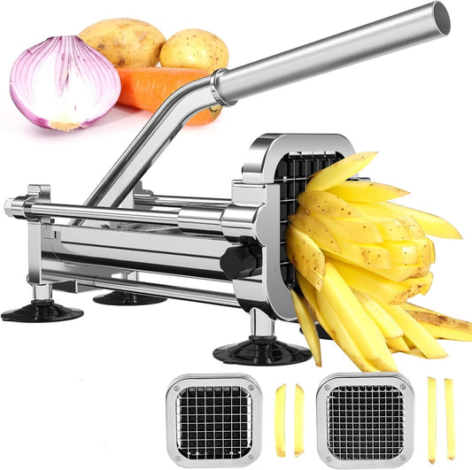 Aardappel Frietsnijder - Fryzor - Roestvrijstalen Mes - Handige Keukentool