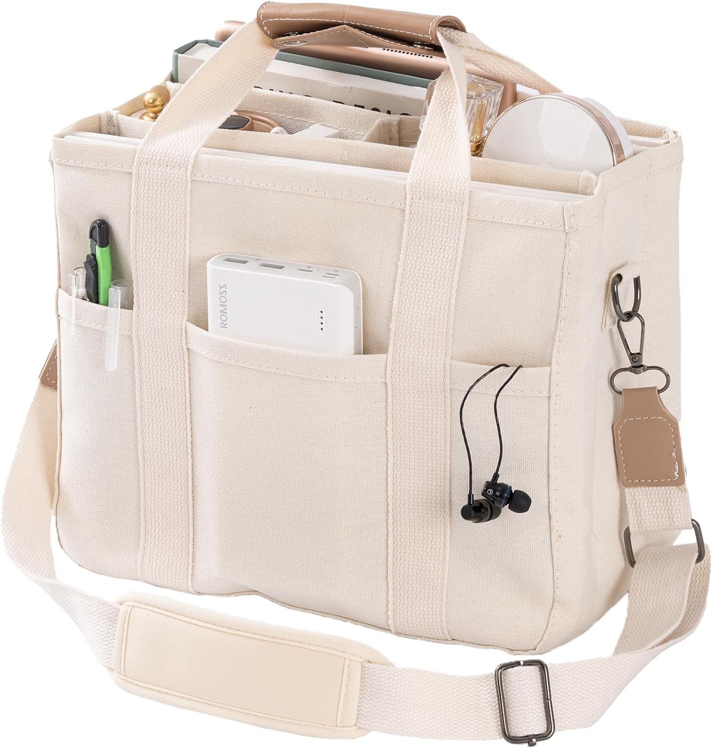Canvas Tas - TrendTote - Multi-Pocket Design - Verstelbare Strap