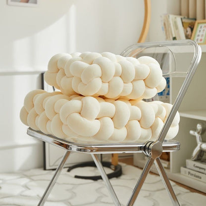Kussen - CozyKnot - Gevlochten Design - Zacht Pluche
