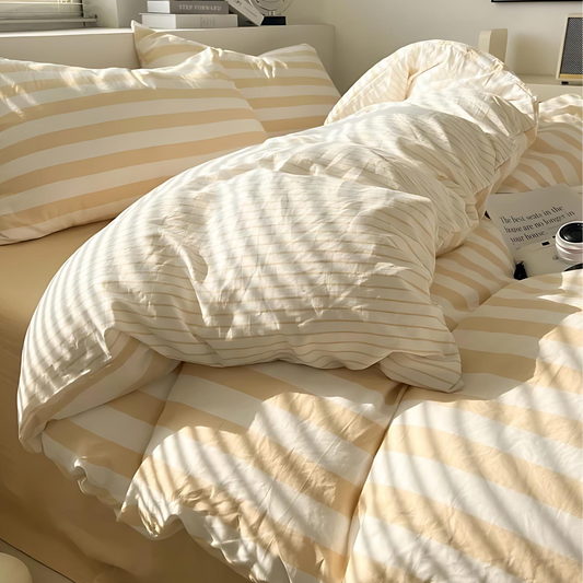 Beddengoed Set - CozyNest - Gestreept Design - Zachte Comfort