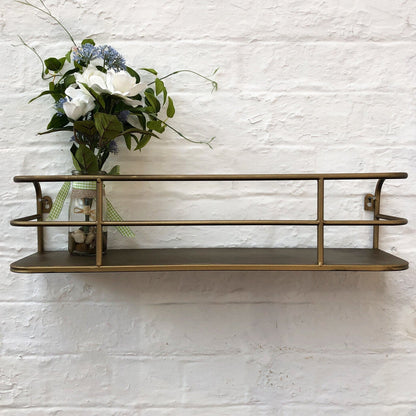 Wandplank - ForgeLuxe - Industriële Goud - Drijvend Design