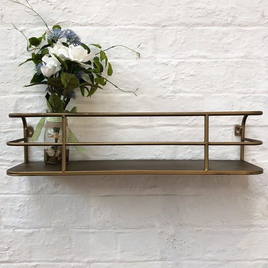 Wandplank - ForgeLuxe - Industriële Goud - Drijvend Design