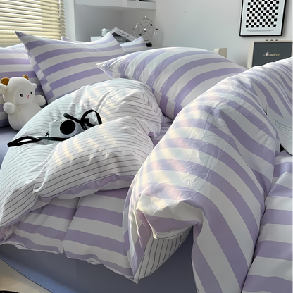 Beddengoed Set - CozyNest - Gestreept Design - Zachte Comfort