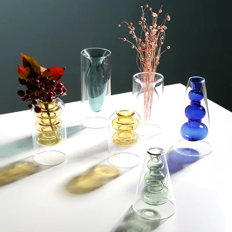 Glazen Vaas - BloomCraft - Artistiek Design - Scandinavische Stijl