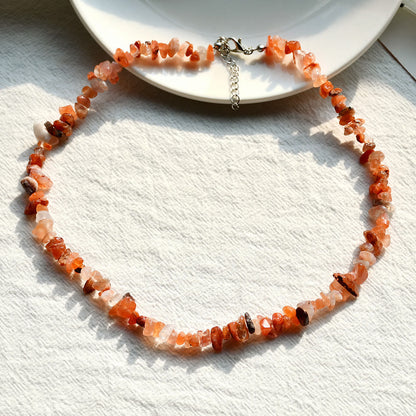 Kristallen Hanger Ketting - Virelle - Gepolijste Edelsteen Bedel - Elegante Dames Sieraden