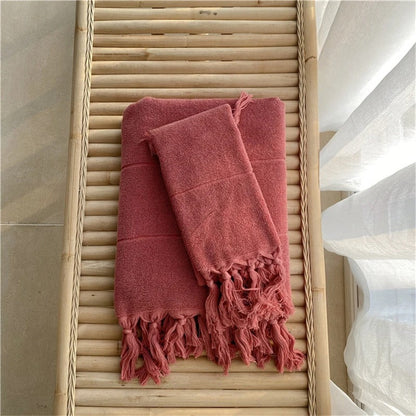 Katoenen Handdoek - PureTowel - Handgeknoopt - Franjes Design