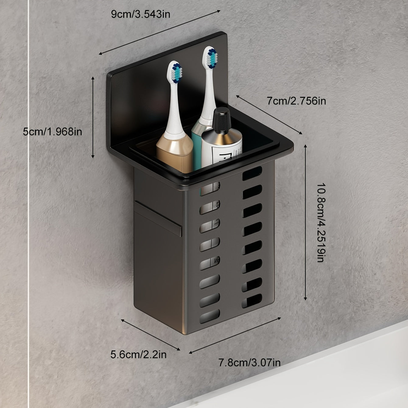 Tandenborstelhouder - WallMax - Zelfklevend Rek - Ruimtebesparende Organizer
