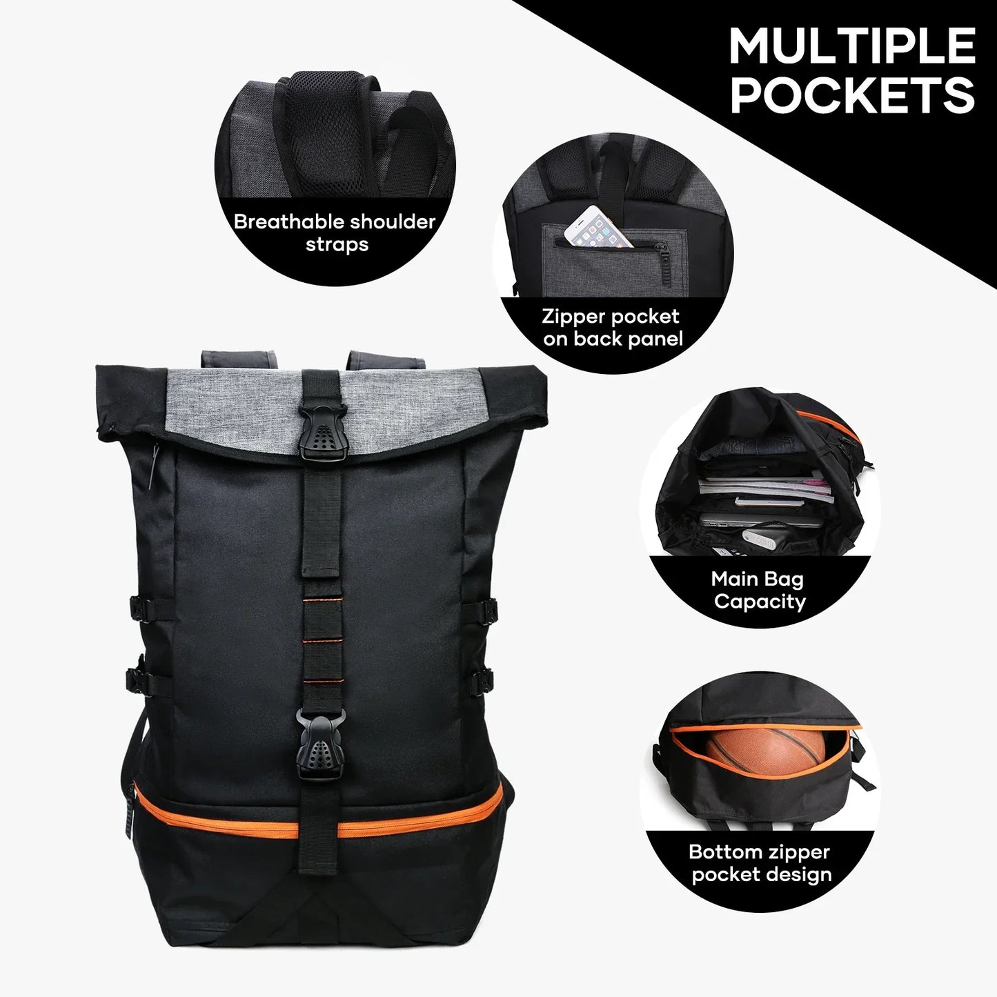 Basketbal Rugzak - SportGear - 35L Capaciteit - Reisklaar