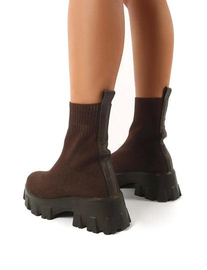 Enkellaarsjes - CozyStep - Gebreide Comfort - Stijlvolle Winter