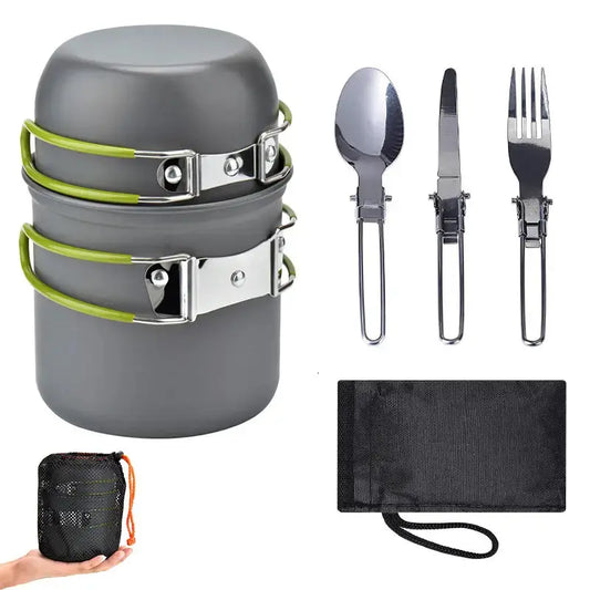 Kookset voor Camping - CampMate - Draagbaar Ontwerp - Compleet met Bestek